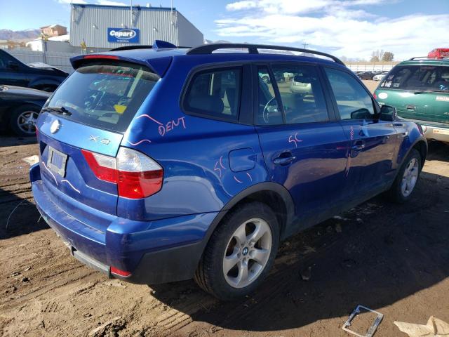 WBXPC93467WF05451 - 2007 BMW X3 3.0SI BLUE photo 3