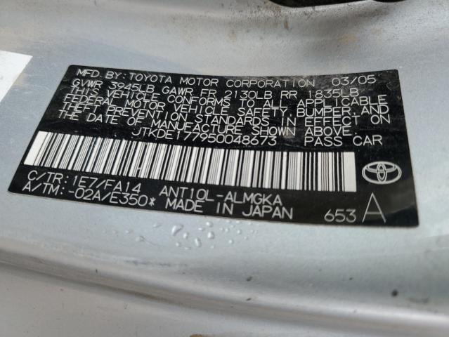 JTKDE177950048673 - 2005 TOYOTA SCION TC ვერცხლისფერი ფოტო 12