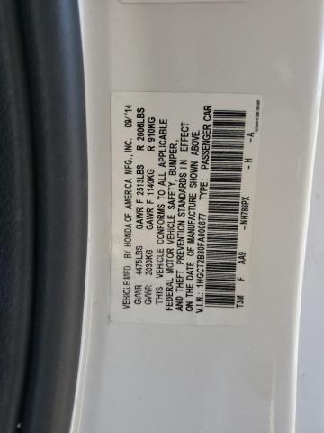 1HGCT2B80FA000877 - 2015 HONDA ACCORD EXL WHITE photo 12