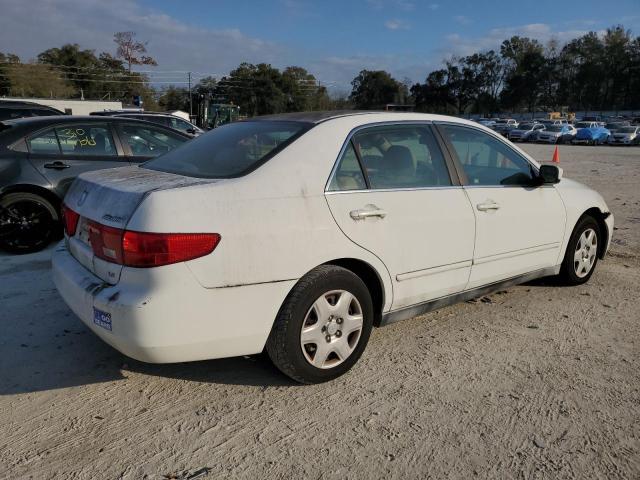 1HGCM56425A021346 - 2005 HONDA ACCORD LX WHITE photo 3