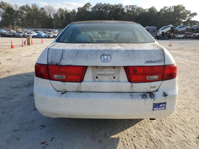 1HGCM56425A021346 - 2005 HONDA ACCORD LX WHITE photo 6