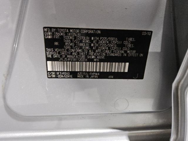 JTLZE4FE5B1120316 - 2011 TOYOTA SCION XB 银色 照片 13