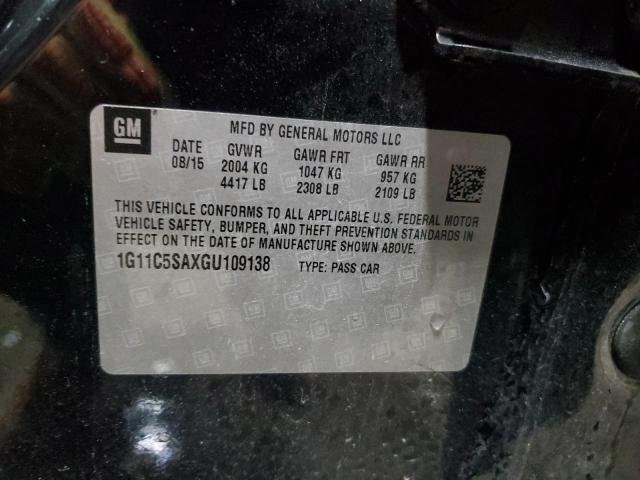 1G11C5SAXGU109138 - 2016 CHEVROLET MALIBU LIM LT 黑色 照片 13