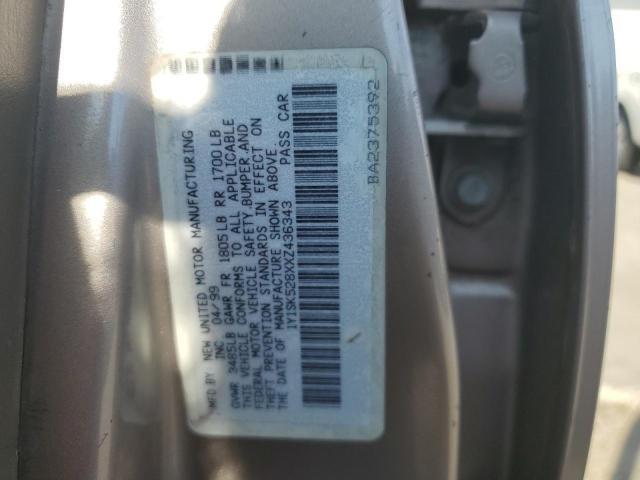 1Y1SK528XXZ436343 - 1999 CHEVROLET GEO PRIZM BASE SILVER photo 12