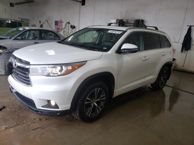 5TDJKRFH3GS239212 - 2016 TOYOTA HIGHLANDER XLE WHITE photo 1