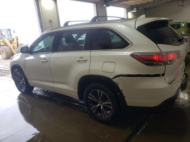 5TDJKRFH3GS239212 - 2016 TOYOTA HIGHLANDER XLE WHITE photo 2