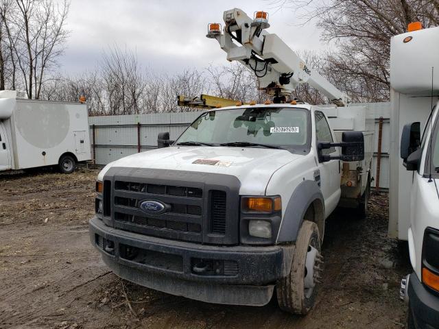 1FD4F46Y78EE00166 - 2008 FORD F450 SUPER DUTY WHITE photo 1