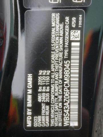 WBS43AZ06PCM98045 - 2023 BMW M4 COMPETITION BLACK photo 13