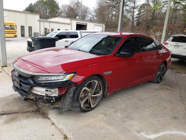 1HGCV1F37MA098807 - 2021 HONDA ACCORD SPORT RED photo 1