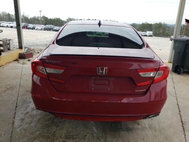 1HGCV1F37MA098807 - 2021 HONDA ACCORD SPORT RED photo 6