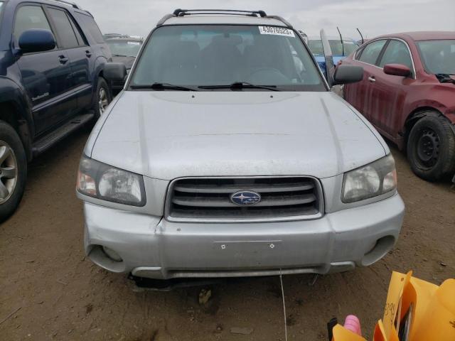 JF1SG65684H745452 - 2004 SUBARU FORESTER 2.5XS SILVER photo 5