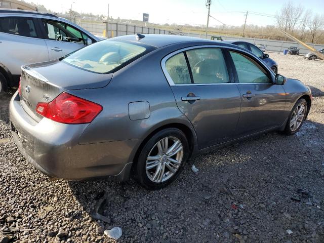 JN1DV6AP9CM811586 - 2012 INFINITI G25 BASE GRAY photo 3