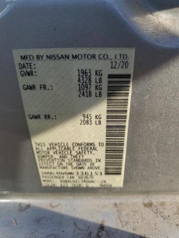 1N4BL4DV6MN336151 - 2021 NISSAN ALTIMA SV SILVER photo 12