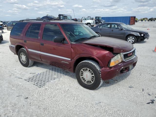 1GKDT13WX12158418 - 2001 GMC JIMMY MAROON photo 4