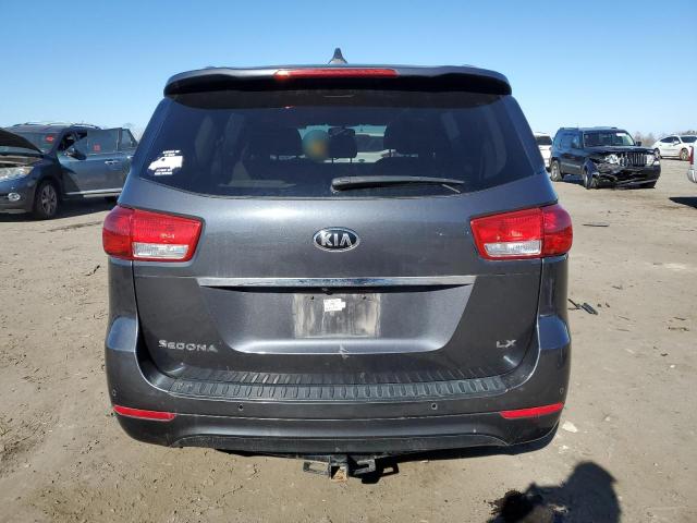 KNDMB5C11G6165320 - 2016 KIA SEDONA LX GRAY photo 6