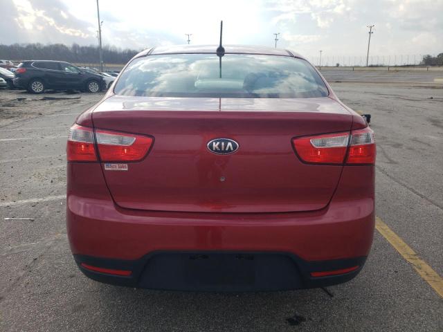 KNADM4A39D6266901 - 2013 KIA RIO LX RED photo 6