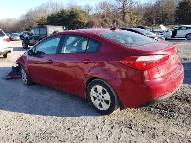 KNAFK4A62E5068483 - 2014 KIA FORTE LX RED photo 2