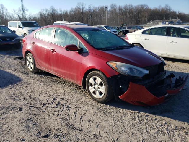 KNAFK4A62E5068483 - 2014 KIA FORTE LX RED photo 4