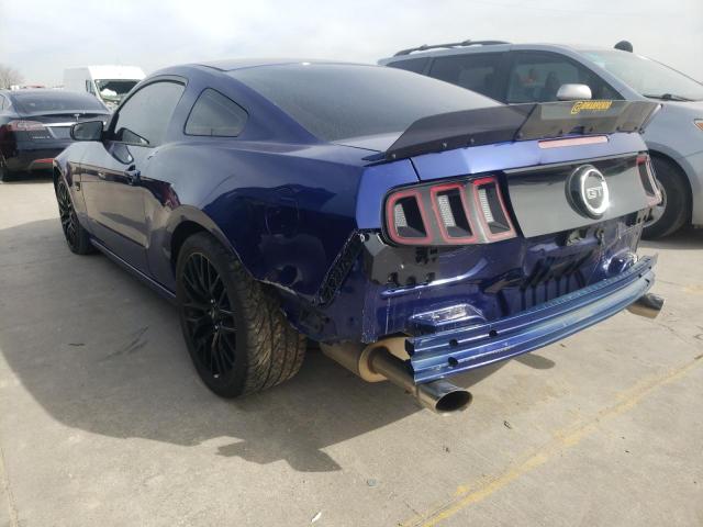 1ZVBP8CF6E5235402 - 2014 FORD MUSTANG GT BLUE photo 2