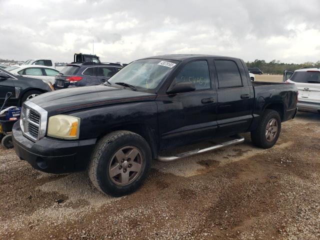 1D7HE58N85S136296 - 2005 DODGE DAKOTA QUAD LARAMIE BLACK photo 1