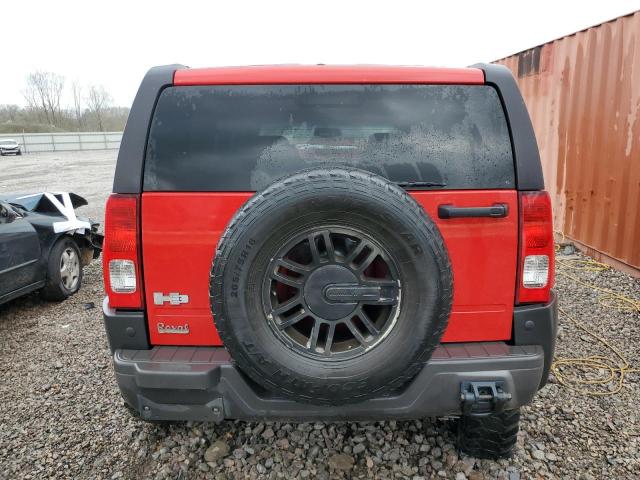 5GTDN13E878175844 - 2007 HUMMER H3 RED photo 6