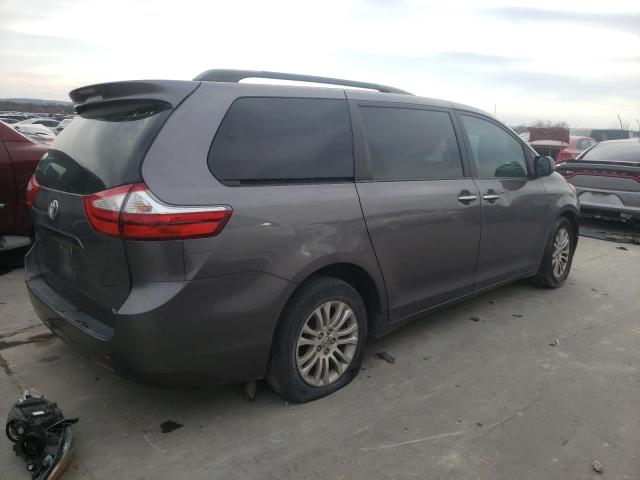 5TDYK3DC0FS641738 - 2015 TOYOTA SIENNA XLE GRAY photo 3