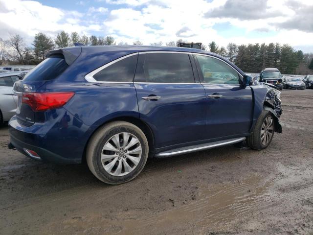 5FRYD4H49EB037609 - 2014 ACURA MDX TECHNOLOGY BLUE photo 3