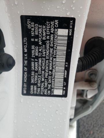 SHHFK7H45MU423036 - 2021 HONDA CIVIC SPORT 白色 照片 12