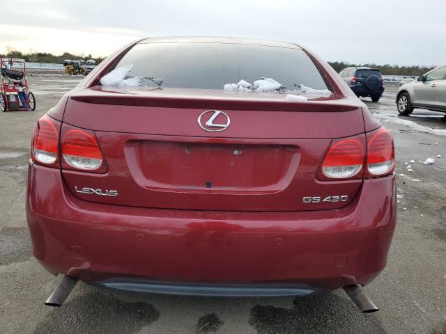 JTHBN96S565005213 - 2006 LEXUS GS 430 RED photo 6