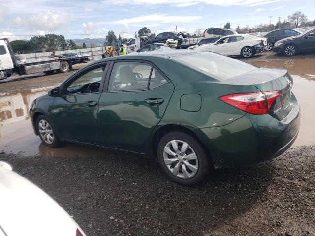 5YFBURHE7EP048528 - 2014 TOYOTA COROLLA L GREEN photo 2