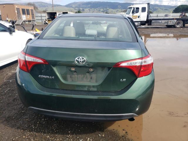 5YFBURHE7EP048528 - 2014 TOYOTA COROLLA L GREEN photo 6