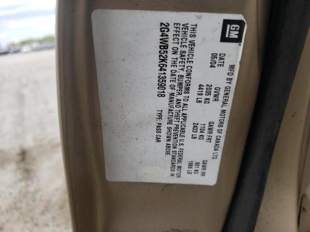 2G4WB52K641359018 - 2004 BUICK REGAL LS 米色 照片 12