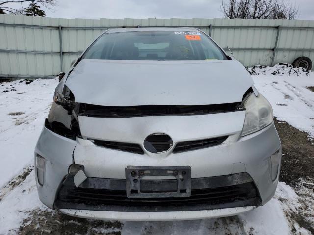 JTDKN3DU7D5575276 - 2013 TOYOTA PRIUS SILVER photo 5