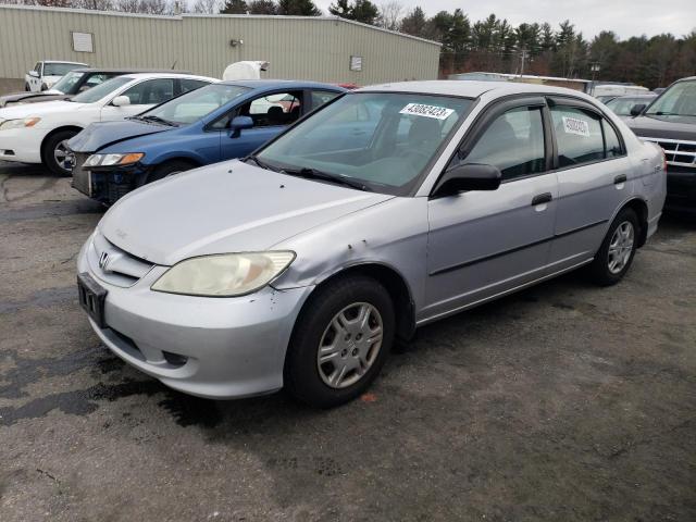 1HGES16324L007433 - 2004 HONDA CIVIC DX VP SILVER photo 1