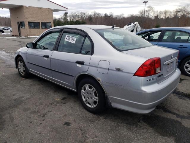 1HGES16324L007433 - 2004 HONDA CIVIC DX VP SILVER photo 2