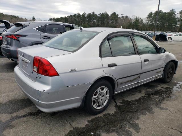 1HGES16324L007433 - 2004 HONDA CIVIC DX VP SILVER photo 3