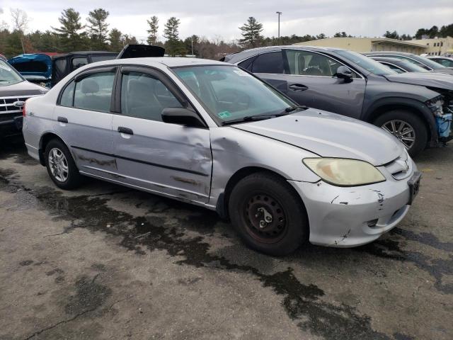1HGES16324L007433 - 2004 HONDA CIVIC DX VP SILVER photo 4