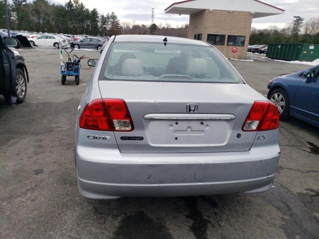 1HGES16324L007433 - 2004 HONDA CIVIC DX VP SILVER photo 6