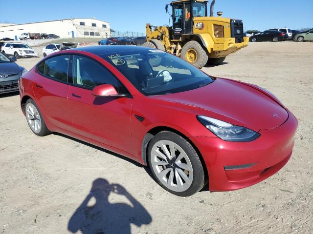 5YJ3E1EA0MF856668 - 2021 TESLA MODEL 3 RED photo 4