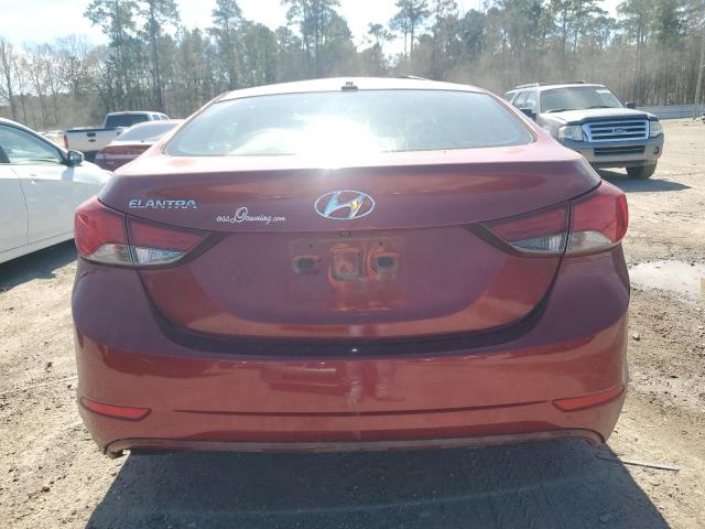 5NPDH4AE9GH781559 - 2016 HYUNDAI ELANTRA SE BURGUNDY photo 6