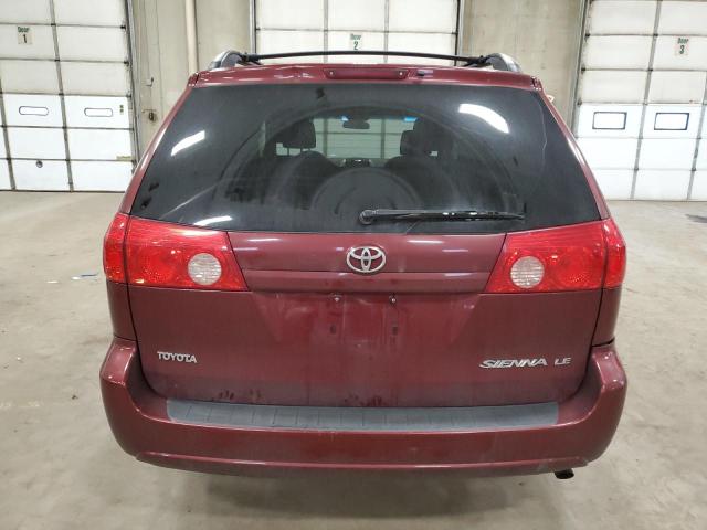 5TDZK23C48S213612 - 2008 TOYOTA SIENNA CE MAROON photo 6