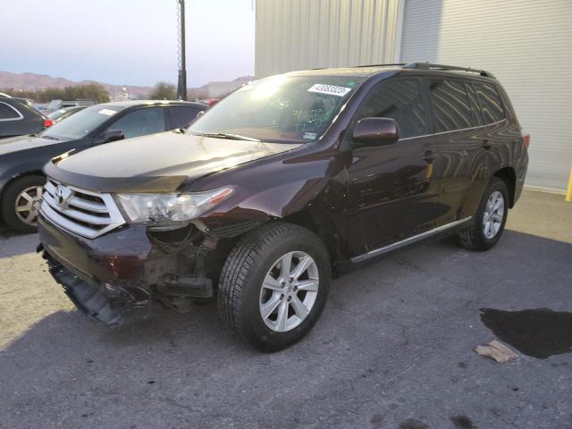 5TDZK3EH0CS064316 - 2012 TOYOTA HIGHLANDER BASE Bordeaux photo 1