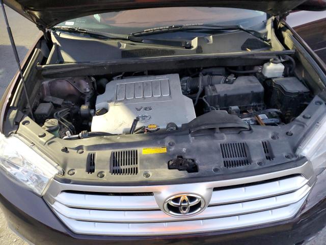 5TDZK3EH0CS064316 - 2012 TOYOTA HIGHLANDER BASE Bordeaux photo 11