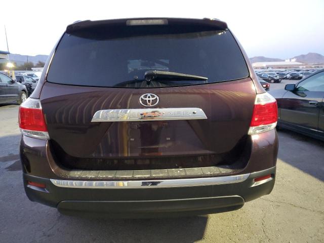 5TDZK3EH0CS064316 - 2012 TOYOTA HIGHLANDER BASE BURGUNDY photo 6