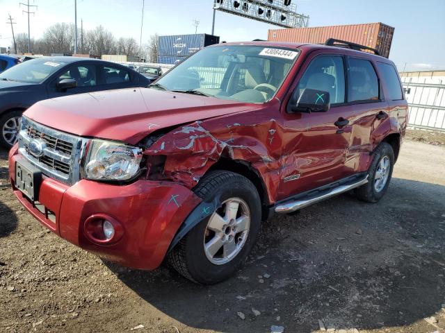 1FMCU03138KC81437 - 2008 FORD ESCAPE XLT RED photo 1