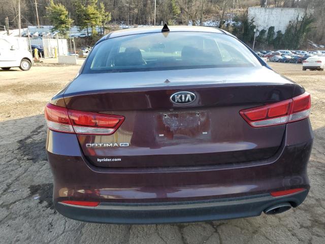 5XXGT4L32JG185638 - 2018 KIA OPTIMA LX BURGUNDY photo 6