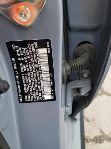 SHHFK7H45MU205016 - 2021 HONDA CIVIC SPORT 蓝色 照片 12