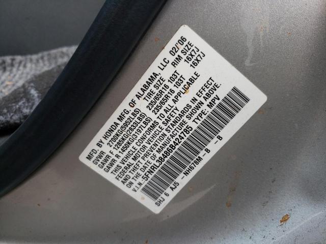 5FNRL38486B424785 - 2006 HONDA ODYSSEY EX SILVER photo 13