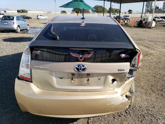 JTDKN3DU0A1057495 - 2010 TOYOTA PRIUS GOLD photo 6