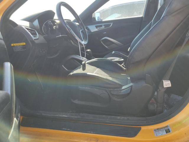 KMHTC6AD4GU303211 - 2016 HYUNDAI VELOSTER YELLOW photo 7